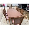 Image 9 : SOLID WOOD TABLE WITH EIGHT (8) CHAIRS AND THREE (3) LEAVES