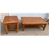 Image 1 : CONTEMPORARY MISSION STYLE COFFEE TABLE AND END TABLE