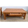 Image 4 : CONTEMPORARY MISSION STYLE COFFEE TABLE AND END TABLE