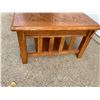 Image 6 : CONTEMPORARY MISSION STYLE COFFEE TABLE AND END TABLE