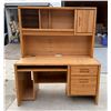 Image 1 : CONTEMPORARY WOOD DESK WITH DETACHABLE TOP (WITH BUILT IN LAMP) (MATCHES THE CABINET IN LOT 10)