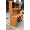 Image 2 : CONTEMPORARY WOOD DESK WITH DETACHABLE TOP (WITH BUILT IN LAMP) (MATCHES THE CABINET IN LOT 10)