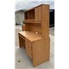 Image 3 : CONTEMPORARY WOOD DESK WITH DETACHABLE TOP (WITH BUILT IN LAMP) (MATCHES THE CABINET IN LOT 10)