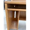 Image 5 : CONTEMPORARY WOOD DESK WITH DETACHABLE TOP (WITH BUILT IN LAMP) (MATCHES THE CABINET IN LOT 10)