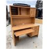 Image 6 : CONTEMPORARY WOOD DESK WITH DETACHABLE TOP (WITH BUILT IN LAMP) (MATCHES THE CABINET IN LOT 10)