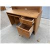 Image 7 : CONTEMPORARY WOOD DESK WITH DETACHABLE TOP (WITH BUILT IN LAMP) (MATCHES THE CABINET IN LOT 10)
