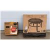 Image 1 : FIRE PIT - NEW, IN BOX; AND LOCK AND GO PORTABLE GRILL - NEW, IN BOX