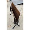 Image 10 : ANTIQUE FOLDING DESK BENCH - GORGEOUS WROUGHT IRON LEGS