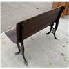 Image 5 : ANTIQUE FOLDING DESK BENCH - GORGEOUS WROUGHT IRON LEGS