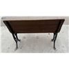 Image 7 : ANTIQUE FOLDING DESK BENCH - GORGEOUS WROUGHT IRON LEGS