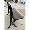 Image 8 : ANTIQUE FOLDING DESK BENCH - GORGEOUS WROUGHT IRON LEGS