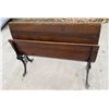 Image 9 : ANTIQUE FOLDING DESK BENCH - GORGEOUS WROUGHT IRON LEGS