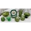 Image 1 : GREEN GLASS DISHES