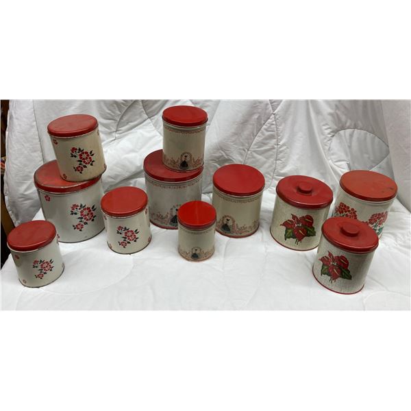 VINTAGE/ANTIQUE METAL CANISTERS