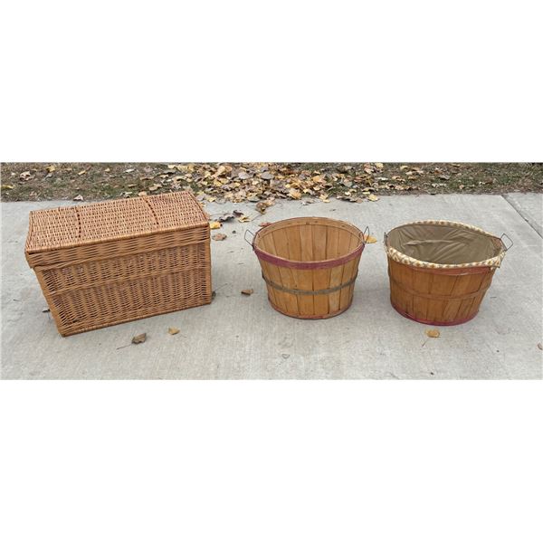 BUSHEL BASKETS AND BASKET CHEST