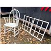 Image 2 : WOODEN ROCKING CHAIR AND TWO "WINDOWS"