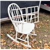 Image 3 : WOODEN ROCKING CHAIR AND TWO "WINDOWS"