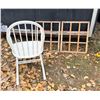 Image 6 : WOODEN ROCKING CHAIR AND TWO "WINDOWS"
