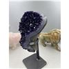 Image 3 : 10 X  4.3 INCH  HIGH GRADE URUGYAN AMETHYST CLUSTER ON METAL STAND