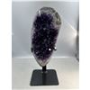 Image 1 : 11 X 4.2 INCH  AMETHYST CRYSTAL ON STAND HIGH GRADE BEAUTIFUL PIECE DARK COLOURS