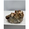 Image 4 : 6 X 4.5  INCH DOG TOOTH RED CALCITE SPECIMEN WITH PYRITE ON STAND