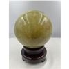 Image 4 : 19 INCH CIRCUMFERENCE NATURAL CITRINE SPHERE FROM BRAZIL