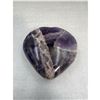 Image 1 : 2.2 inch Amethyst Chevron Heart
