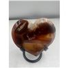 Image 4 : 3.6 inch Carnelian Heart on stand