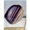 Image 3 : 4.2 INCH  PURPLE AGATE SLICE WITH STAND