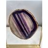 Image 4 : 4.2 INCH  PURPLE AGATE SLICE WITH STAND