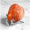 Image 1 : Carnelian Heart shaped Stone 1.3 Inch
