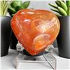 Image 4 : Carnelian Heart shaped Stone 1.3 Inch