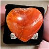 Image 5 : Carnelian Heart shaped Stone 1.3 Inch