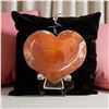Image 2 : Carnelian Heart shaped Stone 2.1 Inch