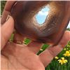 Image 3 : Agate Heart Shaped Stone with natural hole 3.5 Inch