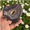 Image 4 : Agate Heart Shaped Stone with natural hole 3.5 Inch