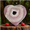 Image 4 : Agate Heart Shaped Stone with natural hole 3.5 inch