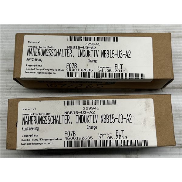 (2) Pepperl+Fuchs #218067 / NBB15-U3-A2 Safety Relays