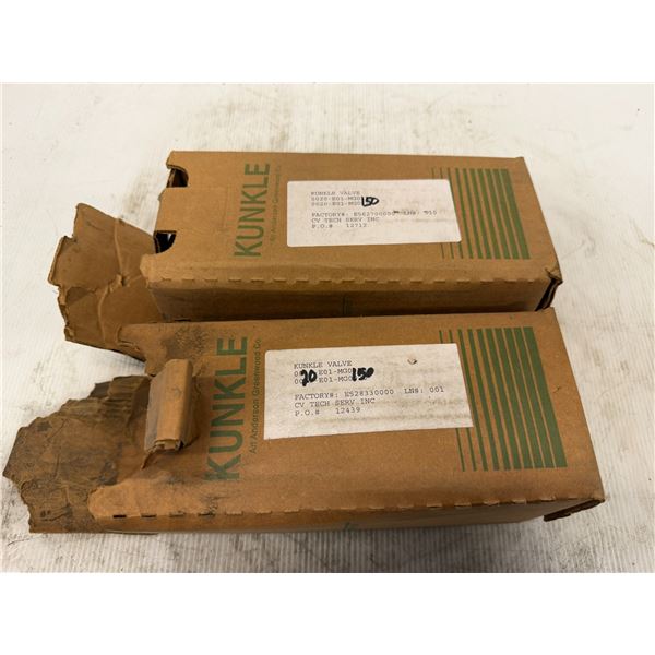 (2) Kunkle #20 E01 MS Valves