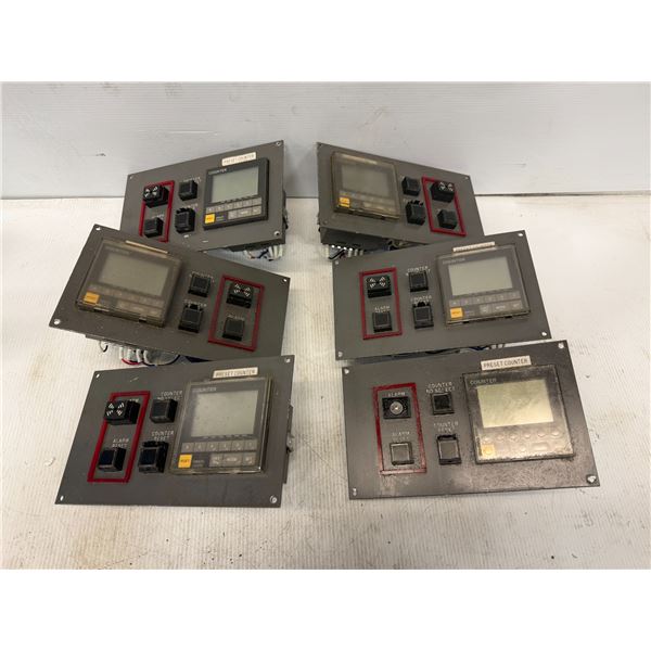 Lot of (6) Omron #H8BM-RB Counters