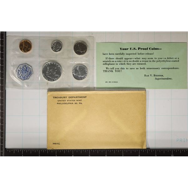 1960 US SILVER PROOF SET (WITH ENVELOPE)