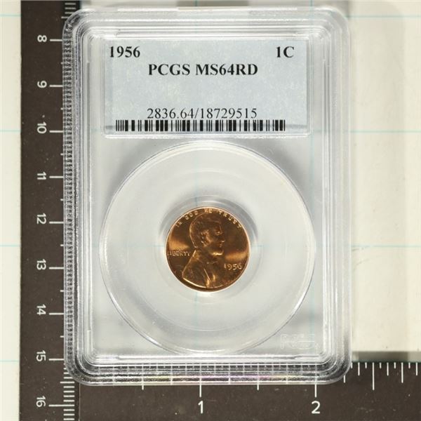 1956 LINCOLN WHEAT CENT PCGS MS64RD