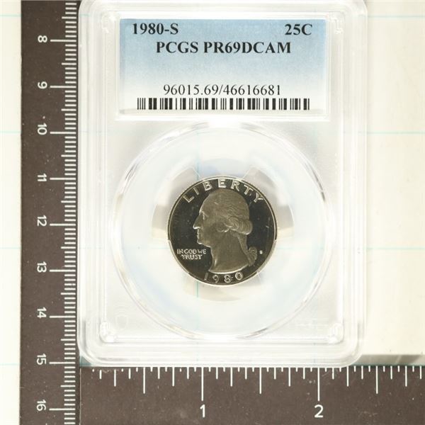 1980-S WASHINGTON QUARTER PCGS PR69 DCAM
