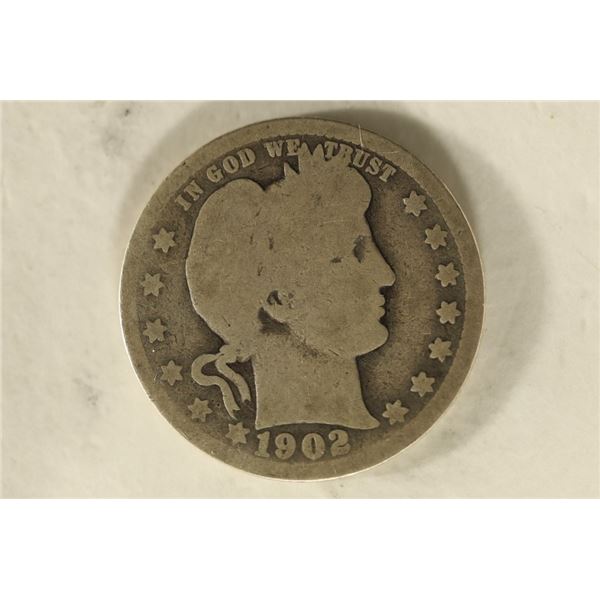1902-O BARBER QUARTER