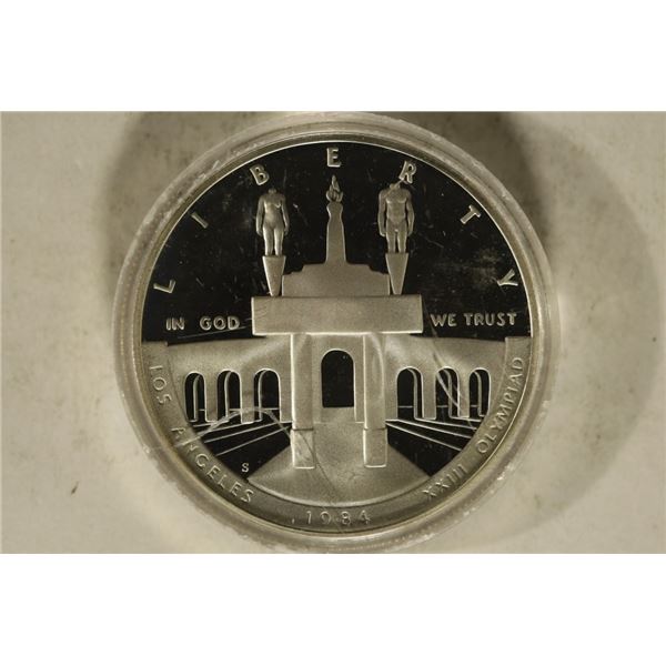 1984-S PROOF US OLYMPIC SILVER DOLLAR