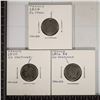 Image 1 : 3-FRANCE SILVER COINS WITH HOLES: 1808 HALF