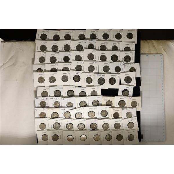 78 ASSORTED JEFFERSON NICKELS: 1938-2002 MOSTLY