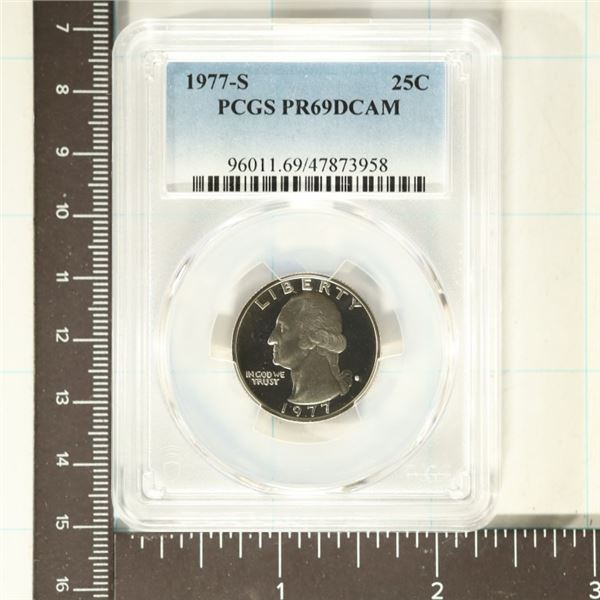 1977-S WASHINGTON QUARTER PCGS PR69 DCAM