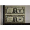 Image 1 : 2-CU US $1 SILVER CERTIFICATES WITH CONSECUTIVE