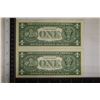 Image 2 : 2-CU US $1 SILVER CERTIFICATES WITH CONSECUTIVE